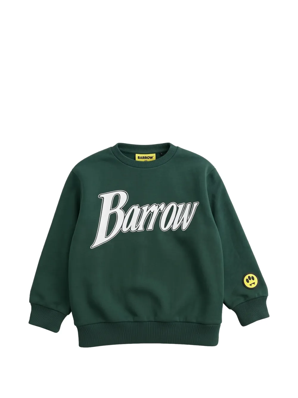 Barrow kids logo-print cotton sweatshirt Groen