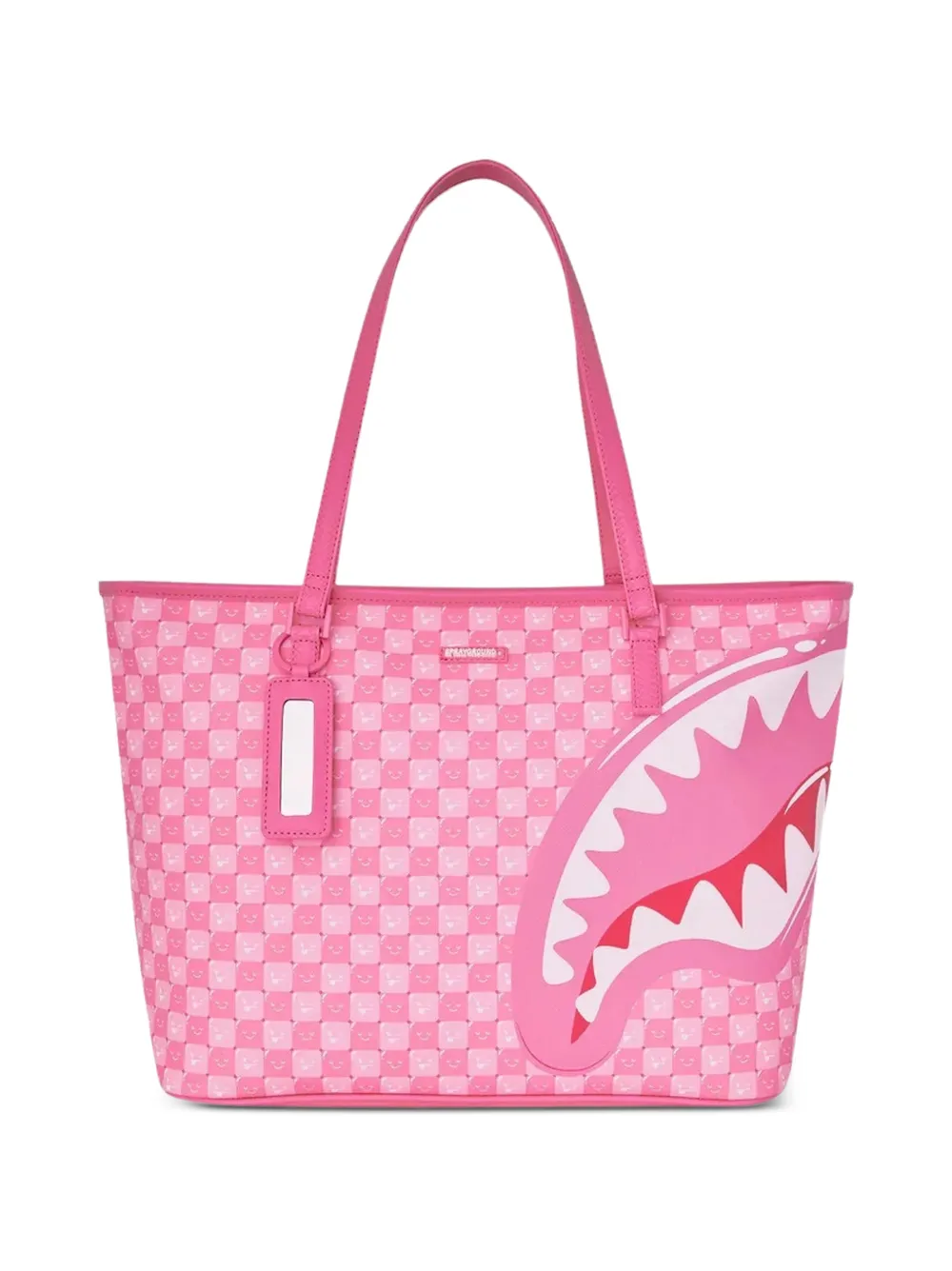 Sprayground New Check Faces shark-mouth tote bag - Rosa