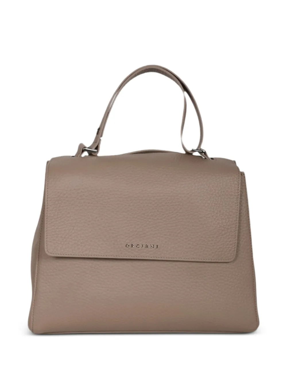 Orciani grained leather shoulder bag
