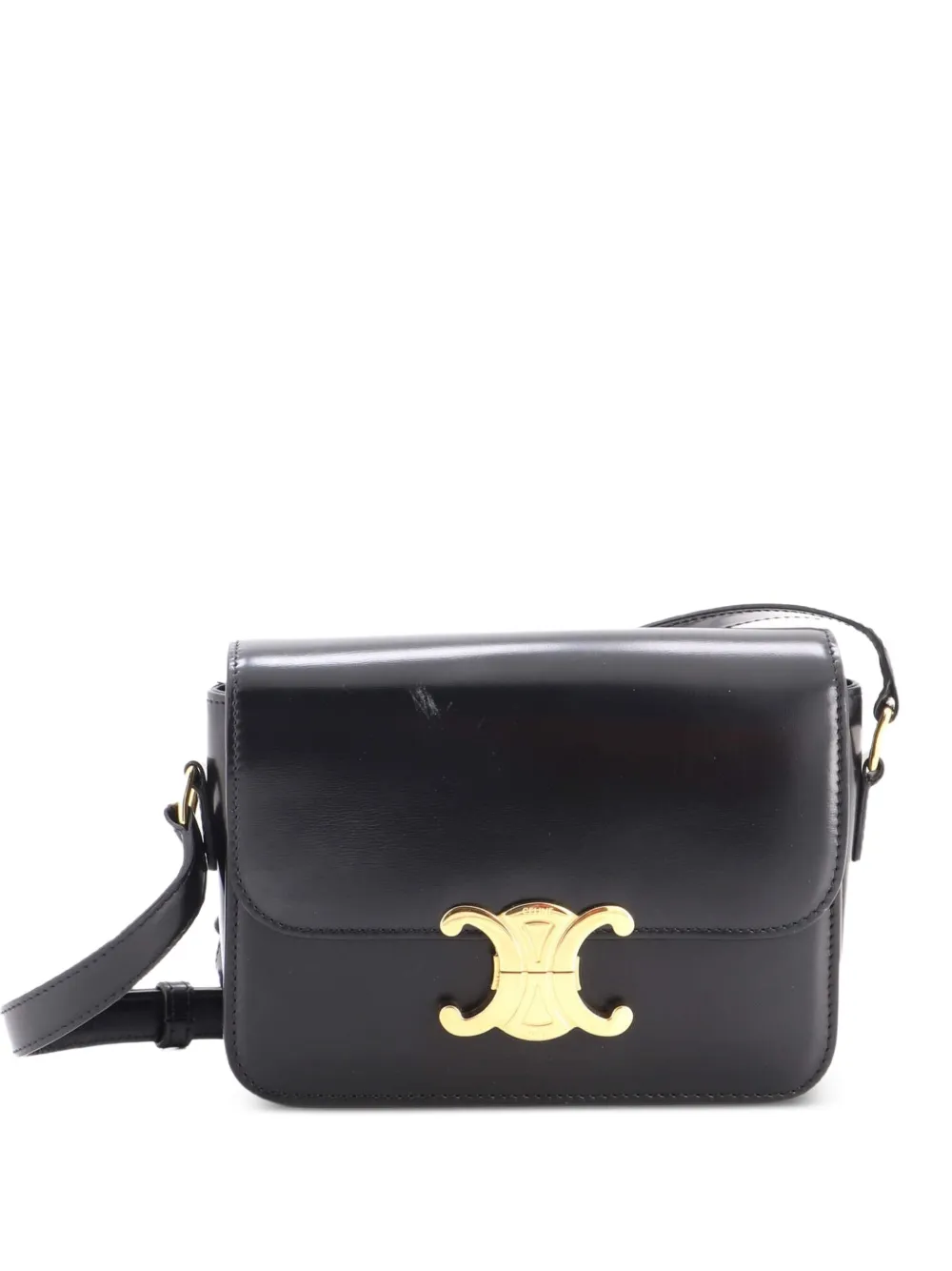 Celine Pre-Owned Triomphe Shoulder Bag Smooth Calfskin Teen crossbody bag - Nero