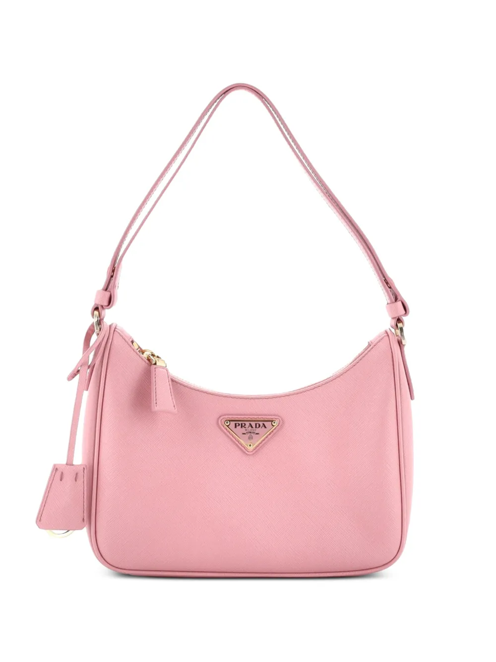 Prada Pre-Owned Borsa a spalla Re-Edition mini in pelle Saffiano - Rosa