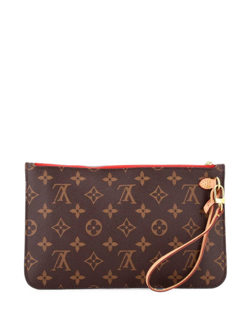 Louis Vuitton Pre-Owned Pouch Neverfull Pochette grande in tela con monogramma - Marrone