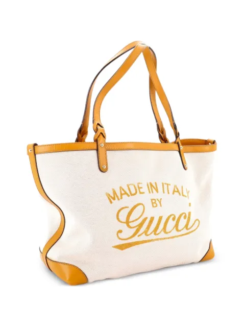 Gucci Pre-Owned Craft Canvas with Leather Medium tote bag