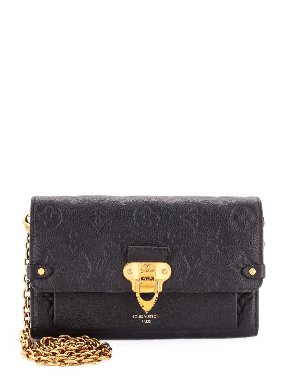 Louis Vuitton Pre-Owned Vavin Chain Wallet Monogram Empreinte Leather clutch bag - Black