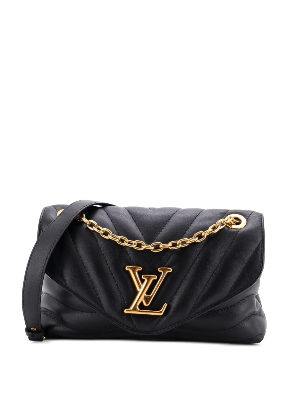 Louis Vuitton Pre-Owned New Wave Chain Bag NM Quilted Leather MM crossbody bag - Nero