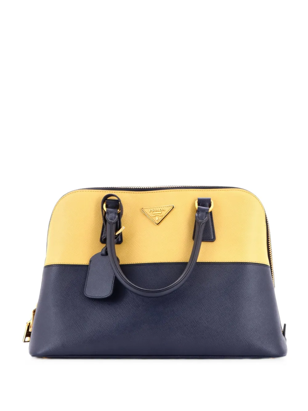 Prada Pre-Owned Bicolor Promenade Bag Saffiano Leather Medium tote bag - Blu