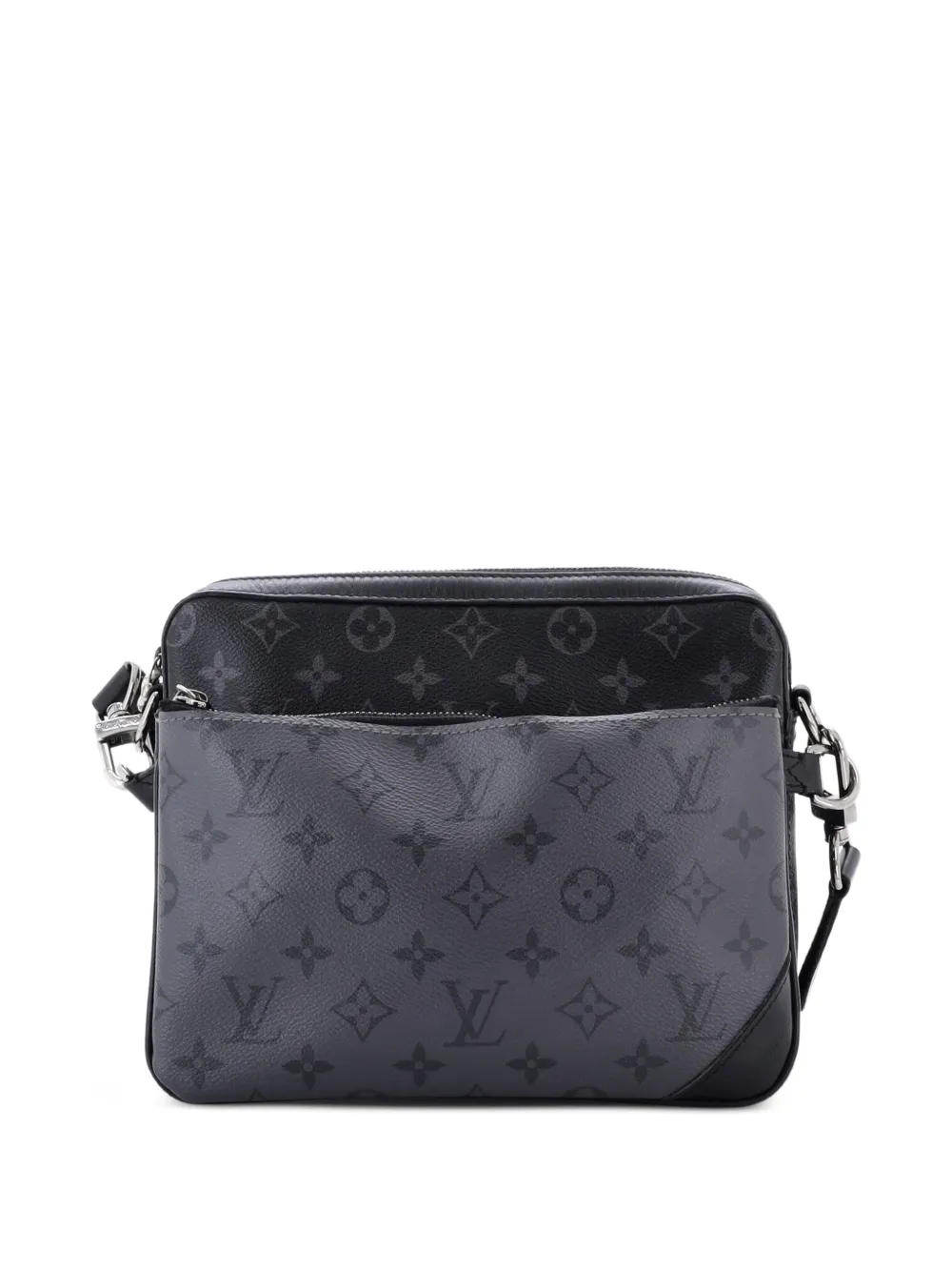 Louis Vuitton Pre-Owned Trio Reverse Monogram Eclipse Umhängetasche aus Canvas - Schwarz