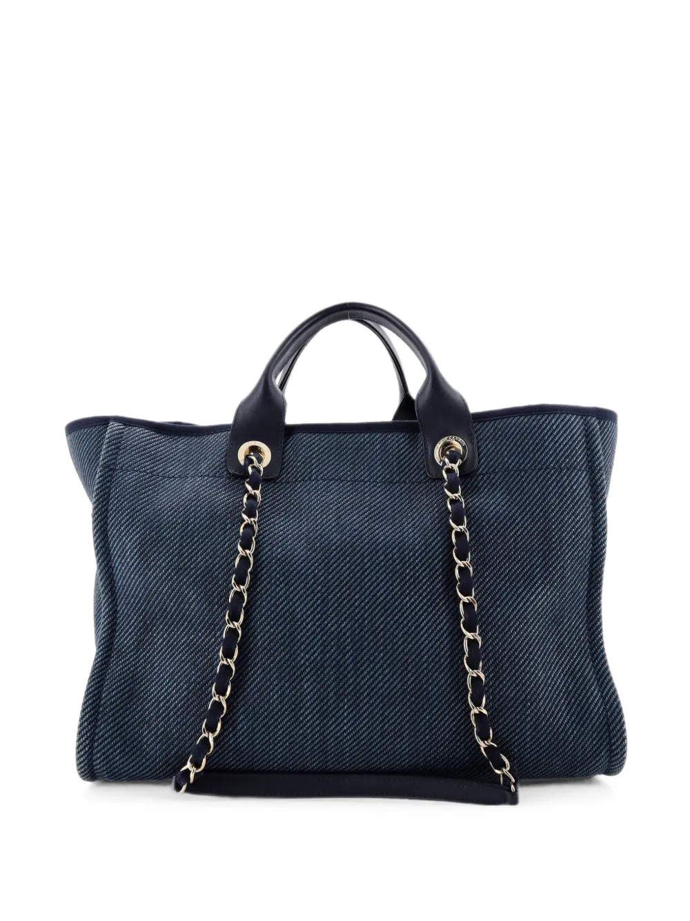 CHANEL Pre-Owned Deauville Mixed Fibers Medium tote bag - Bleu