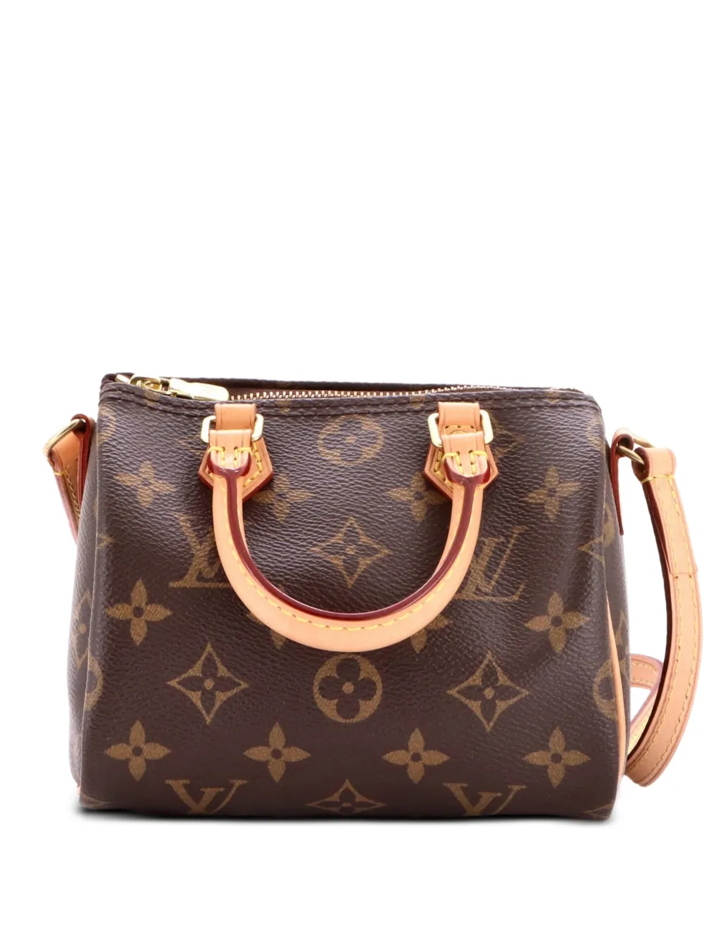 Louis Vuitton Pre-Owned Speedy Bandouliere Bag Monogram Canvas Nano crossbody bag - Marrone