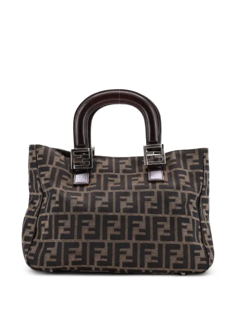 Fendi Pre-Owned Vintage FF Handle Zucca Canvas Small tote bag
