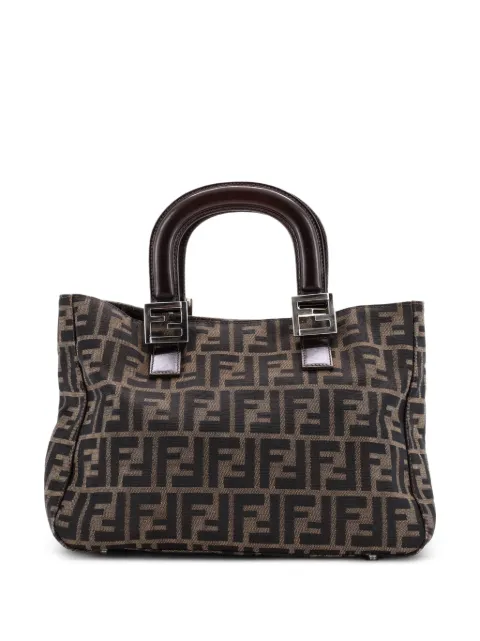 Fendi Pre-Owned Vintage FF Handle Zucca Canvas Small tote bag