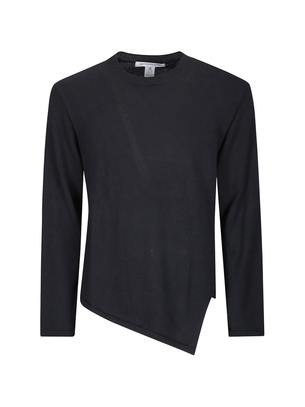 Comme Des Garçons Shirt asymmetric-hem knitted sweater - Grigio