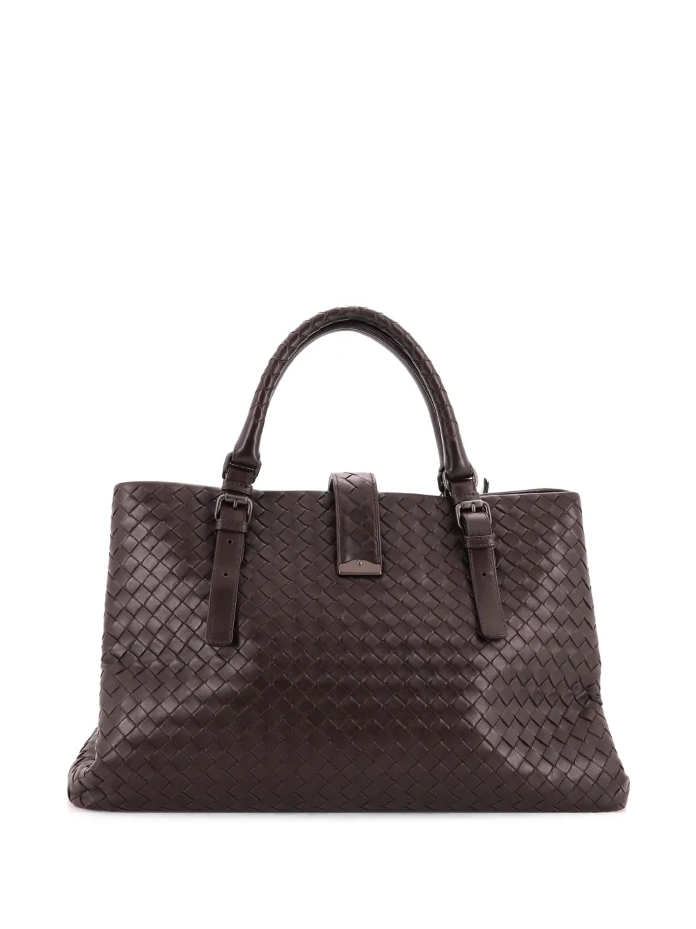 Bottega Veneta Pre-Owned sac cabas Roma format moyen en cuir nappa Intrecciato - Marron