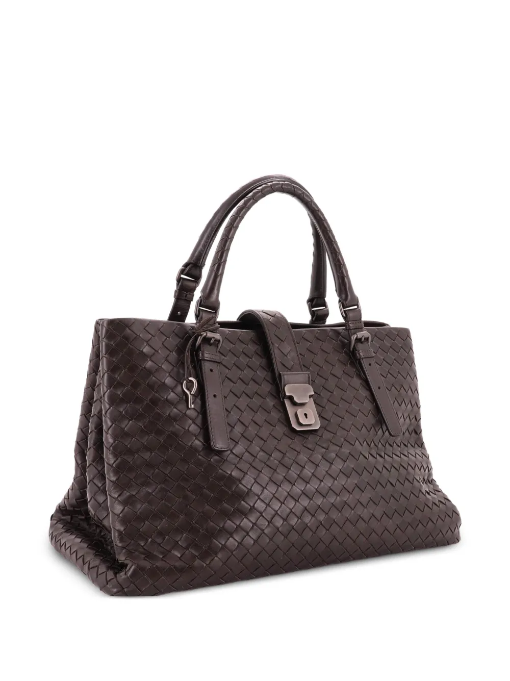 Bottega Veneta Pre-Owned Mittelgroße Roma Intrecciato Nappa Tote Bag - Braun