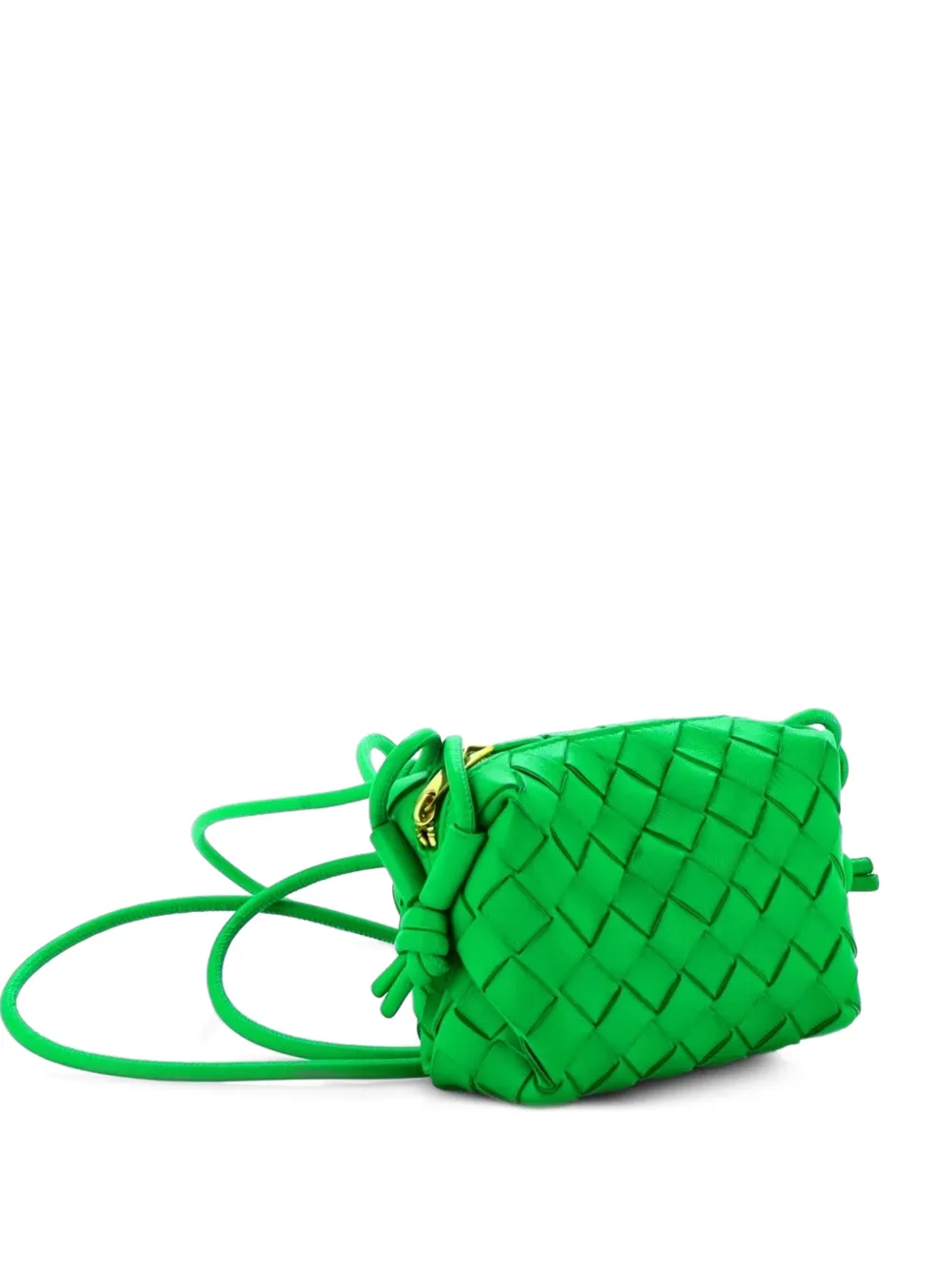 Bottega Veneta Pre-Owned Mini Loop Intrecciato Nappaleder-Umhängetasche - Grün