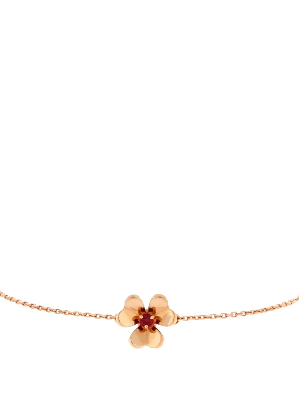 Van Cleef & Arpels Pre-Owned Frivole 18K Rose Gold with Ruby Mini bracelet - Rosa