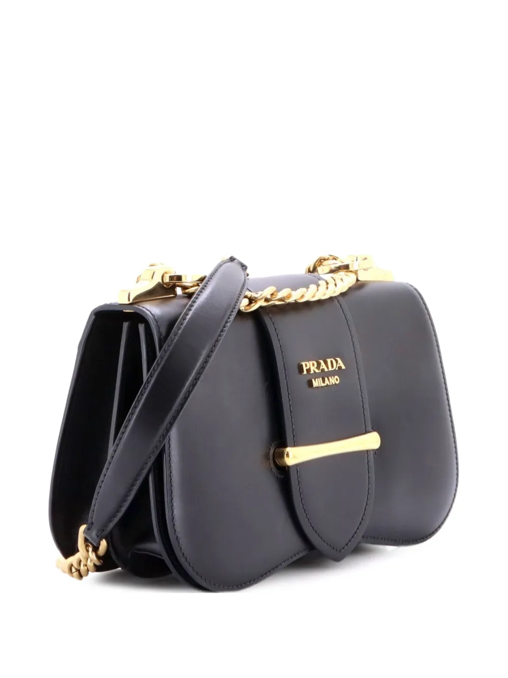 Prada Pre-Owned Sidonie Chain Shoulder Bag City Calf Medium crossbody bag - Nero