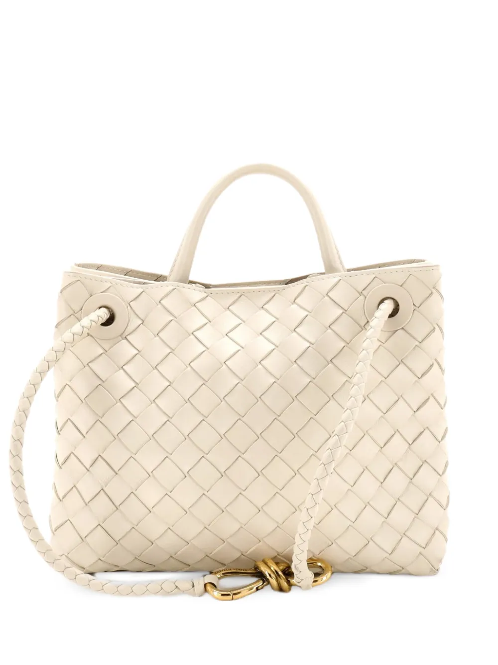 Bottega Veneta Pre-Owned Andiamo Top Handle Bag Intrecciato Nappa Small satchel - Neutrals