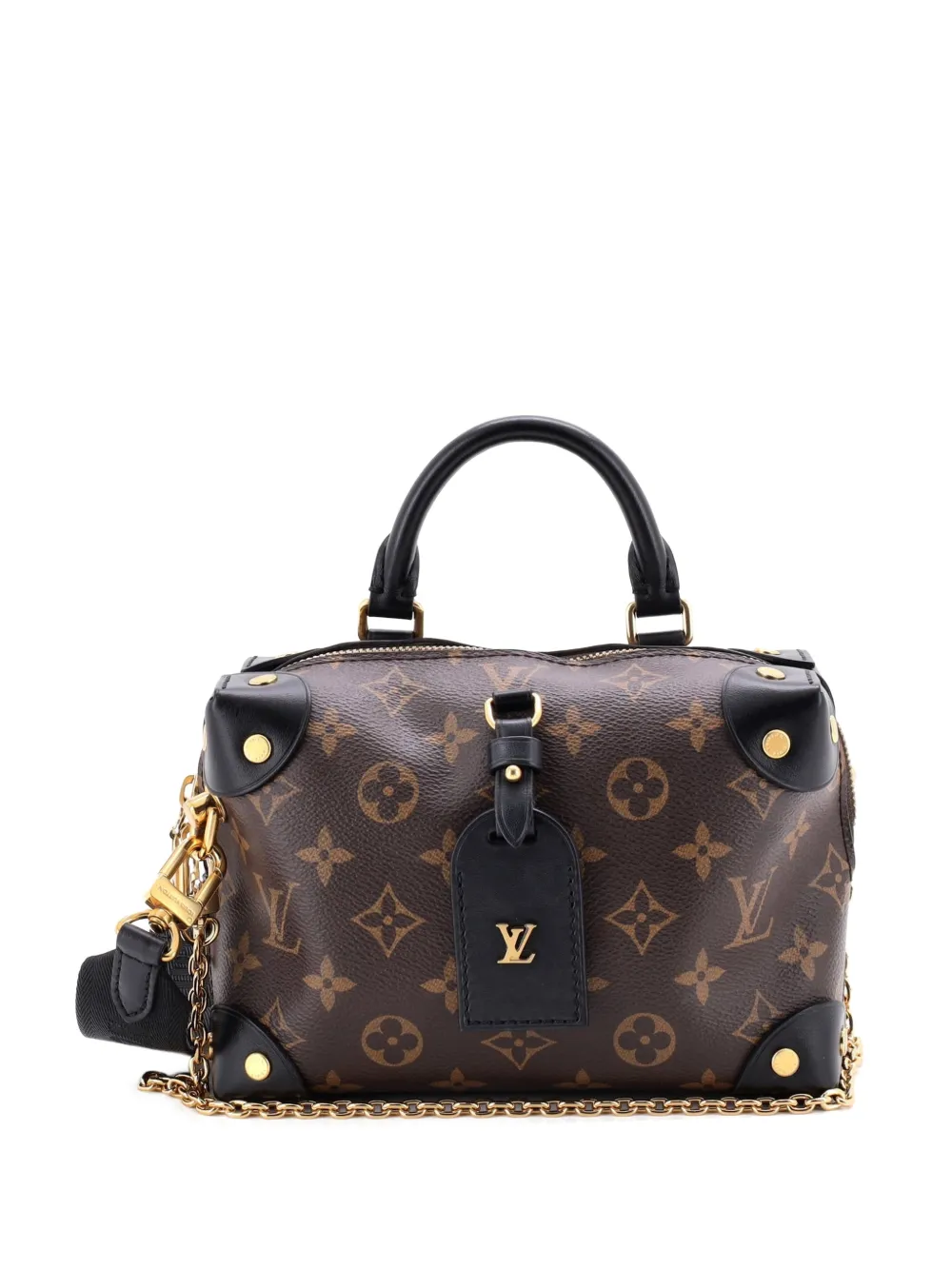 Louis Vuitton Pre-Owned Petite Malle Souple Monogramm -Canvas-Schultertasche - Schwarz