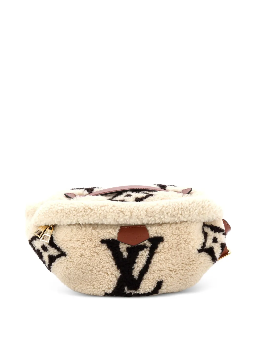 Louis Vuitton Pre-Owned sac banane Bum Bag Monogram Giant Teddy Fleece - Tons neutres Louis Vuitton Pre-Owned sac banane Bum Bag Monogram Giant Teddy Fleece - Tons neutres