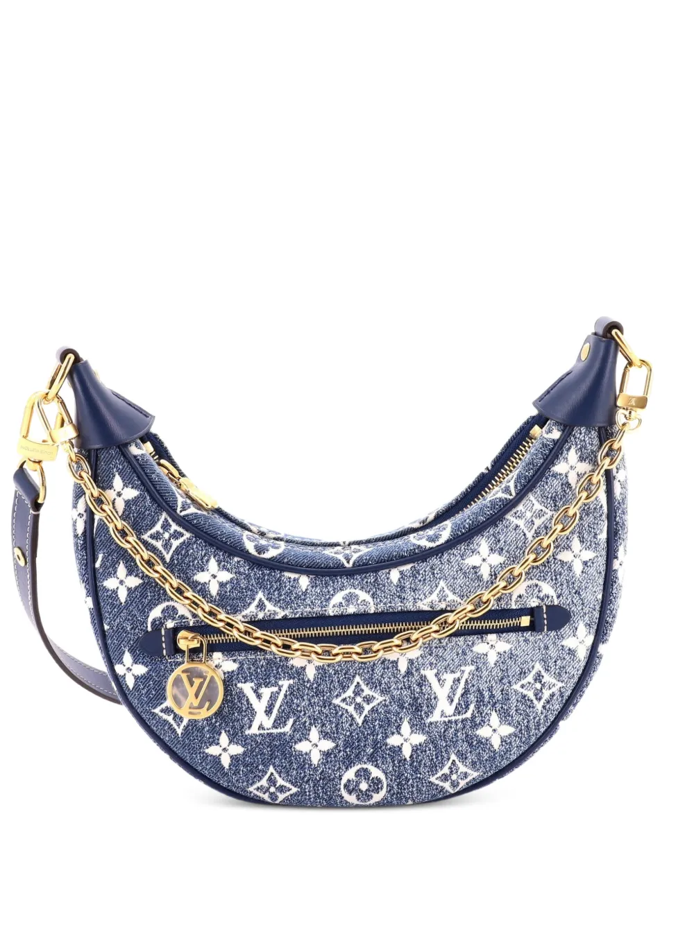 Louis Vuitton Pre-Owned Borsa passepartout Loop denim con monogramma - Blu