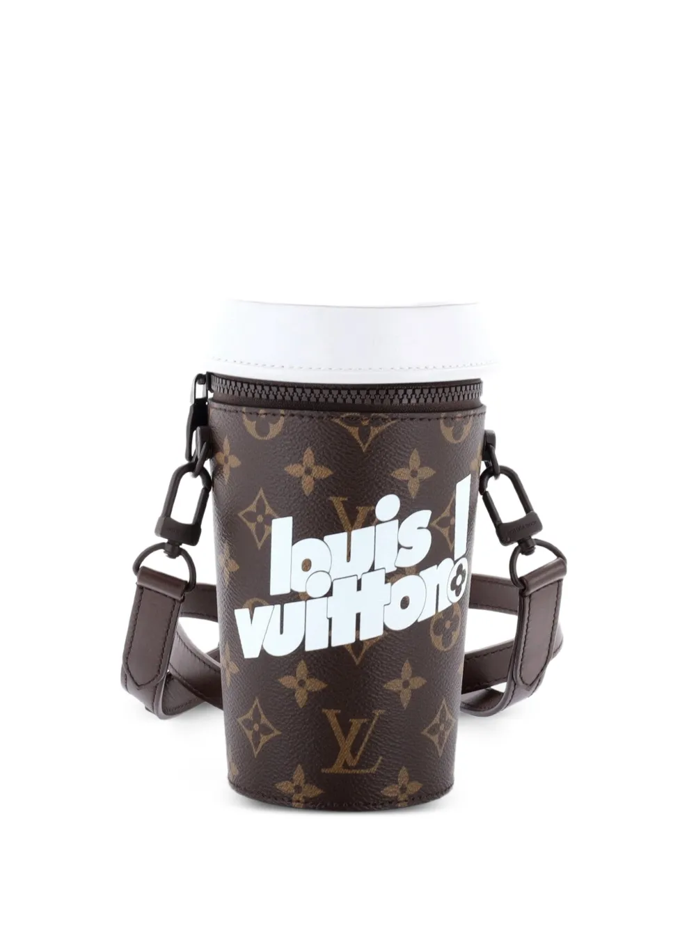 Louis Vuitton Pre-Owned Coffee Cup Convertible Pouch Everyday Signature Vintage Monogram Canvas crossbody bag - Marrone