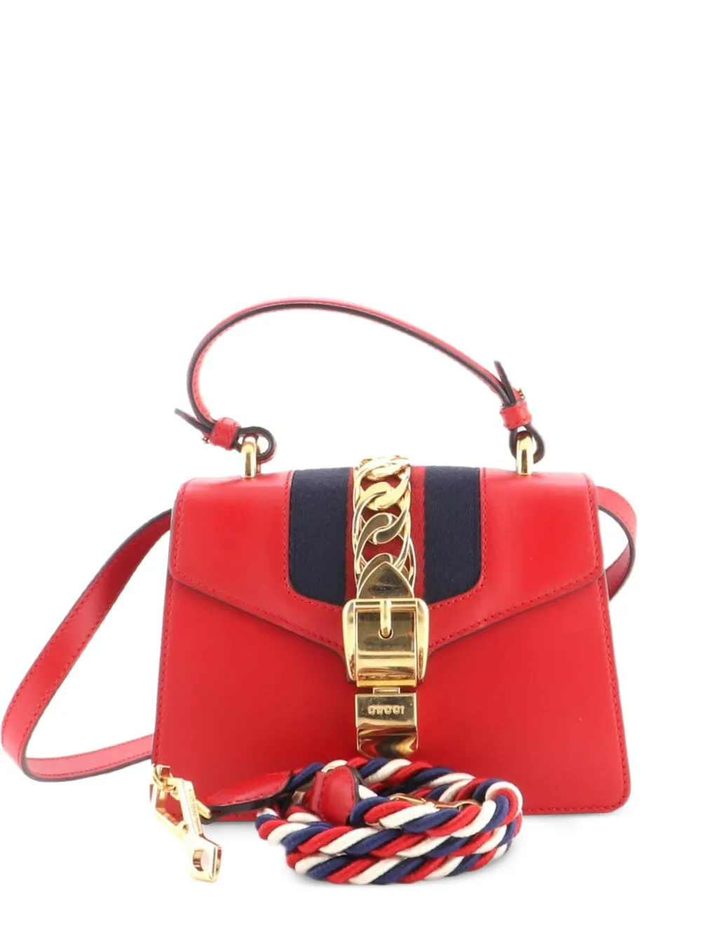 Gucci Pre-Owned mini sac à main Sylvie en cuir - Rouge Gucci Pre-Owned mini sac à main Sylvie en cuir - Rouge