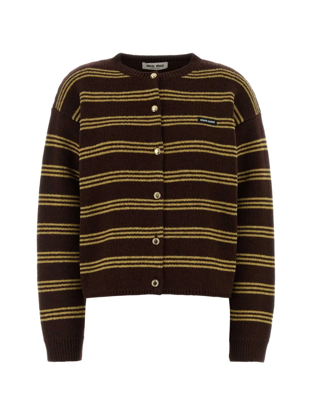 Miu Miu wool and cashmere cardigan - Marrone