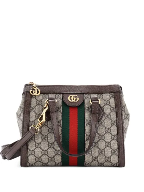 Gucci Pre-Owned tote Ophidia pequeña de lona GG revestida con asa en el tope