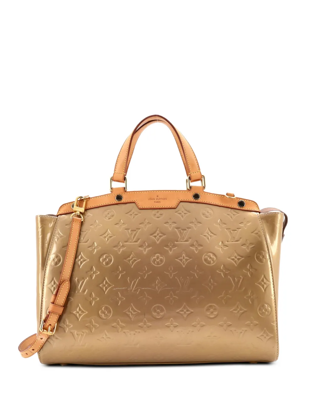 Louis Vuitton Pre-Owned Brea Handbag Monogram Vernis GM tote bag - Gold