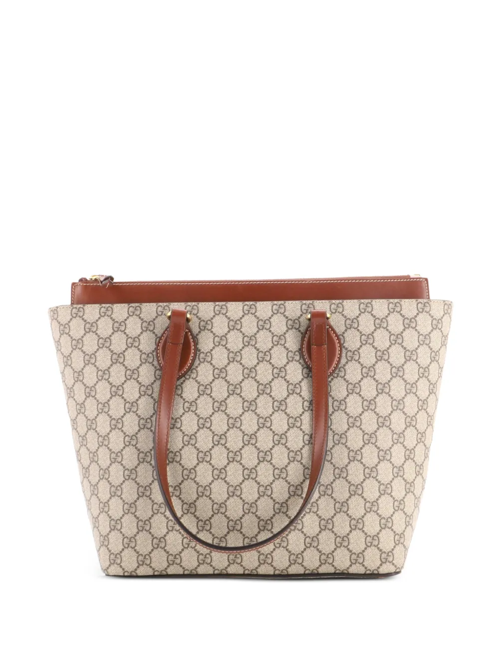 Gucci Pre-Owned Linea A Zip GG Coated Canvas and Leather Medium tote bag - Brown
