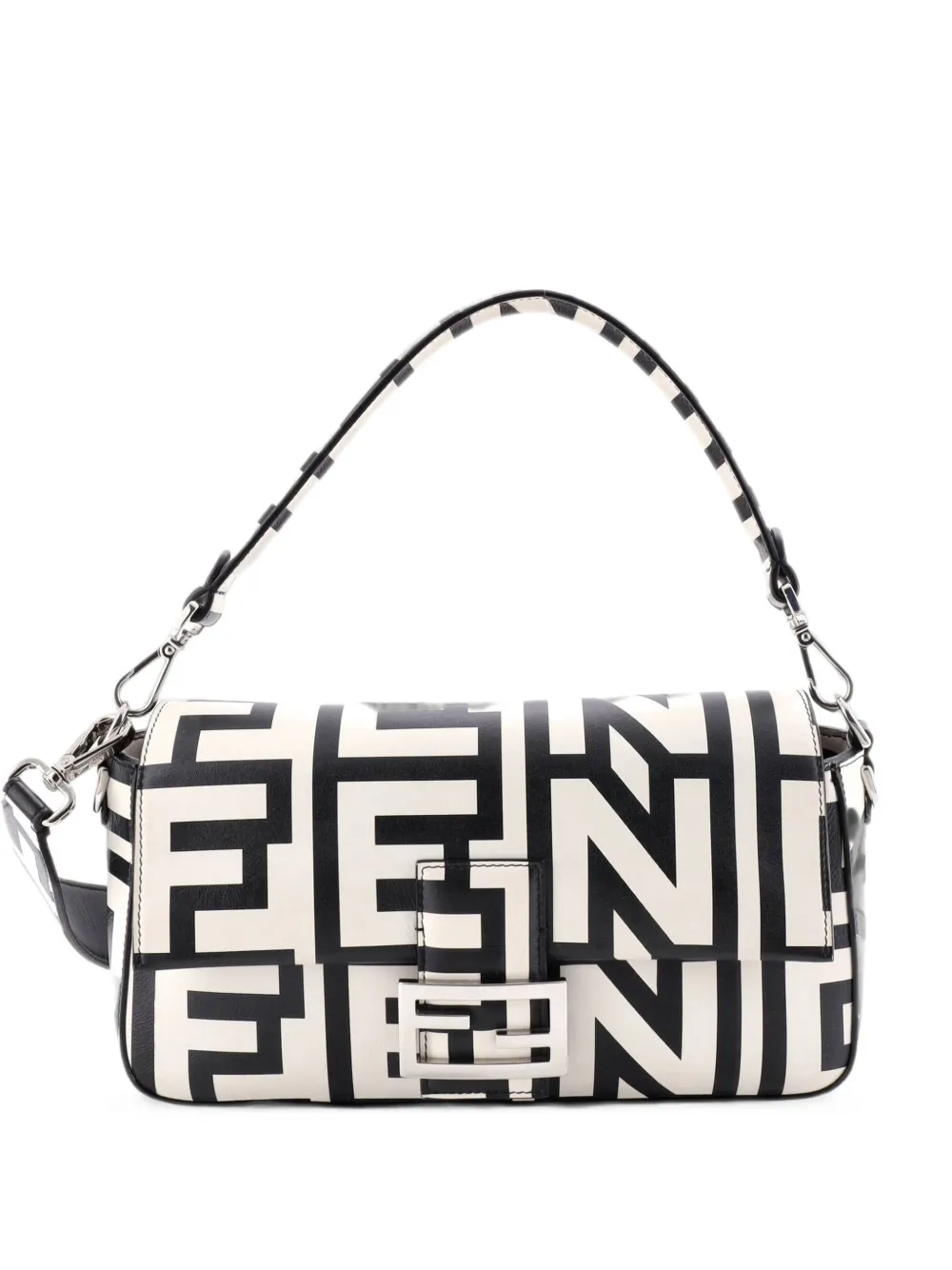 Fendi Pre-Owned x Marc Jacobs Baguette NM Bag Printed Leather Medium shoulder bag - Toni neutri