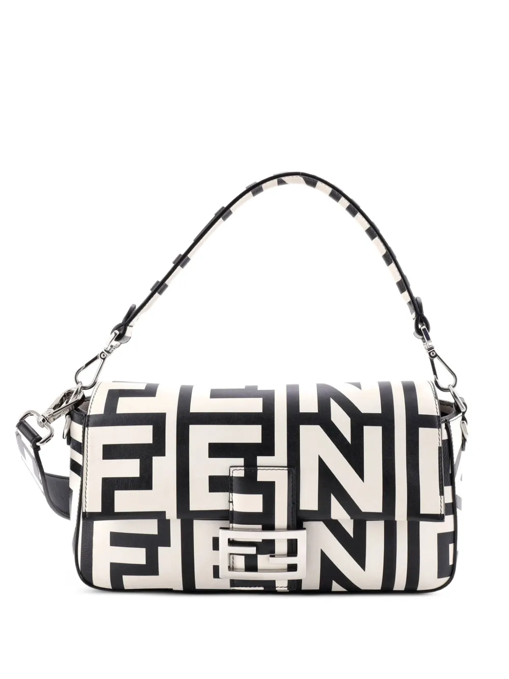 Fendi Pre-Owned x Marc Jacobs Baguette NM Bag Printed Leather Medium shoulder bag - Toni neutri