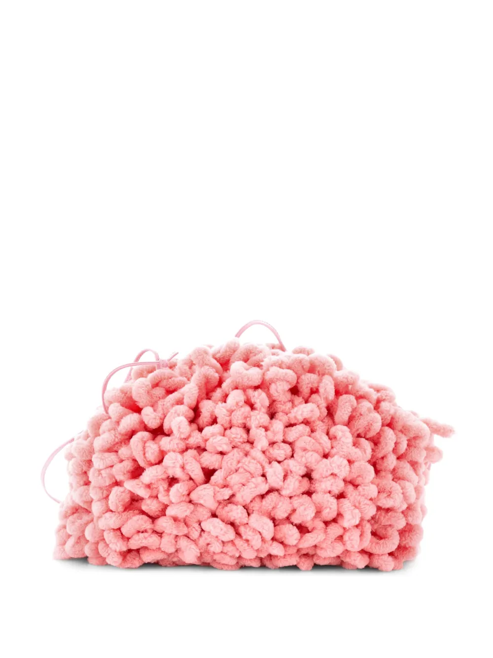 Bottega Veneta Pre-Owned The Wave Pouch Twisted Teen Umhängetasche aus Chenille - Rosa