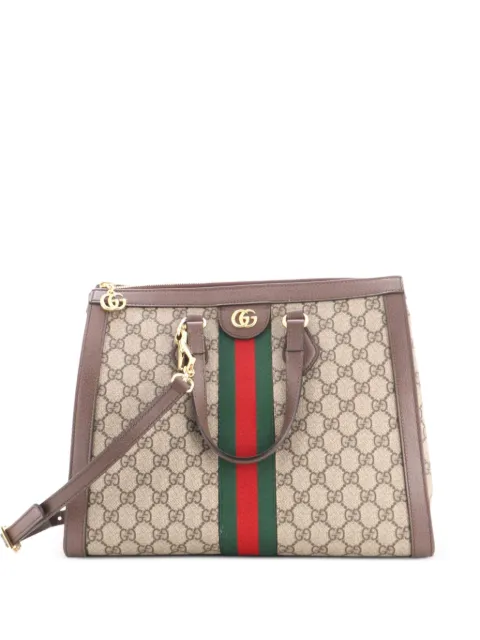 Gucci Pre-Owned Ophidia Top Handle GG Coated Canvas Medium tote bag