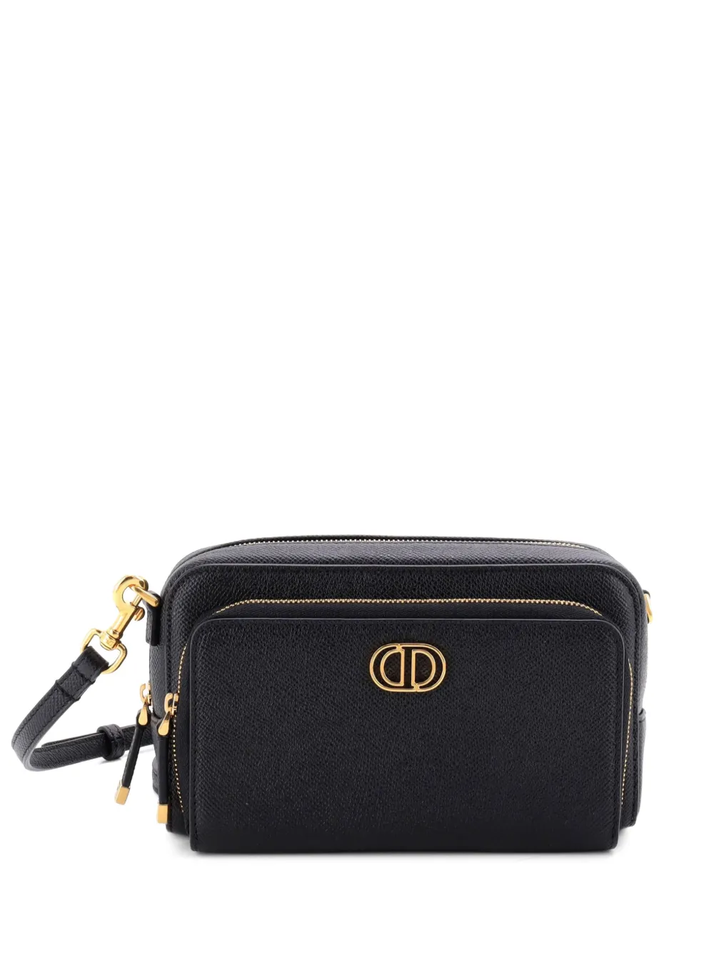 Christian Dior Pre-Owned Caro Double Pouch Leather crossbody bag - Nero