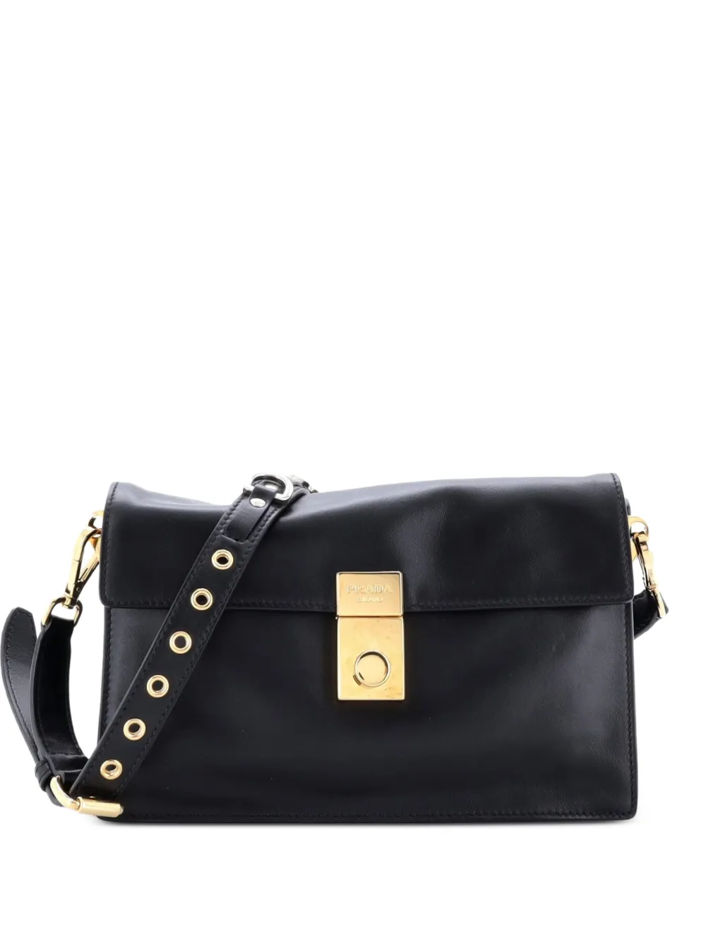 Prada Pre-Owned Charms Soft Sound Bag Leather Small crossbody bag - Nero