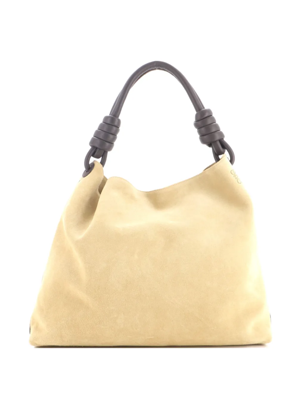 Loewe Pre-Owned grand sac à main Flamenco Knot en daim - Tons neutres