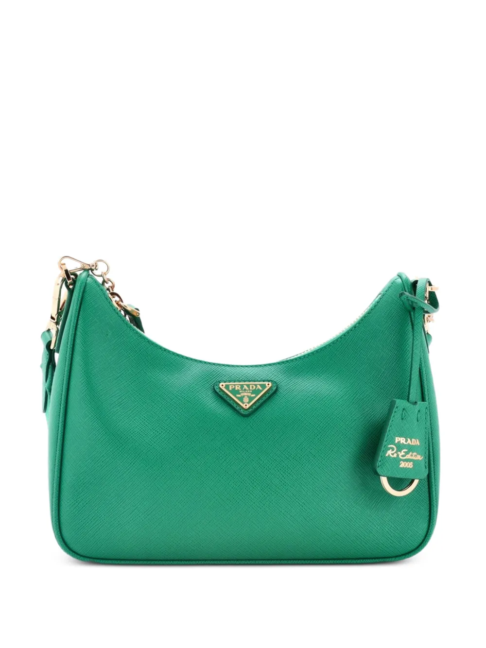Prada Pre-Owned petit sac à bandoulière Re-Edition 2005 en cuir Saffiano - Vert Prada Pre-Owned petit sac à bandoulière Re-Edition 2005 en cuir Saffiano - Vert