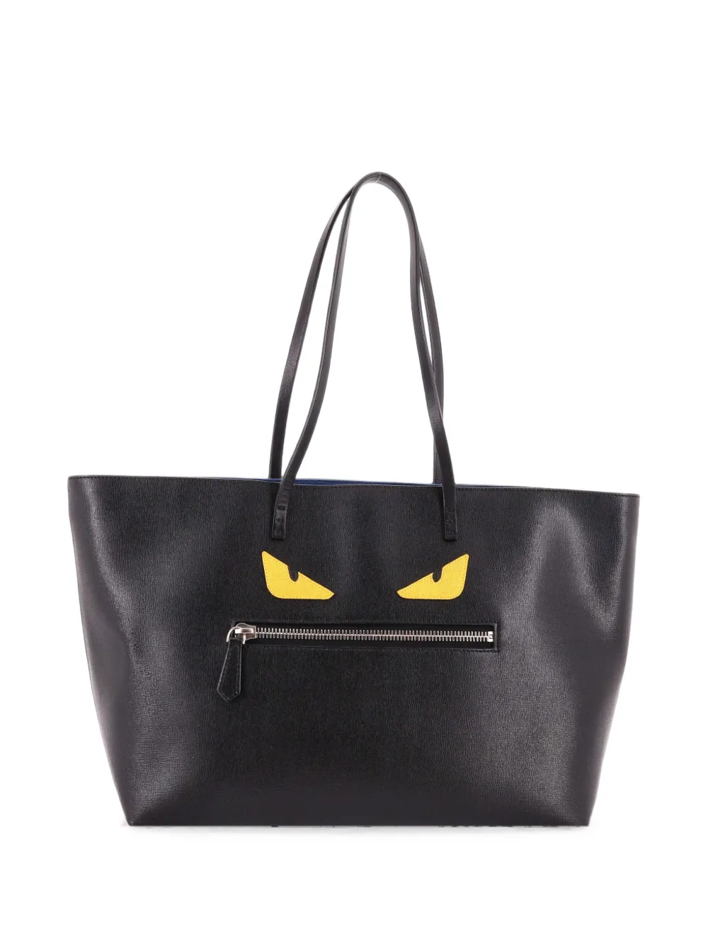 Fendi Pre-Owned Monster Roll Leather Medium tote bag - Noir
