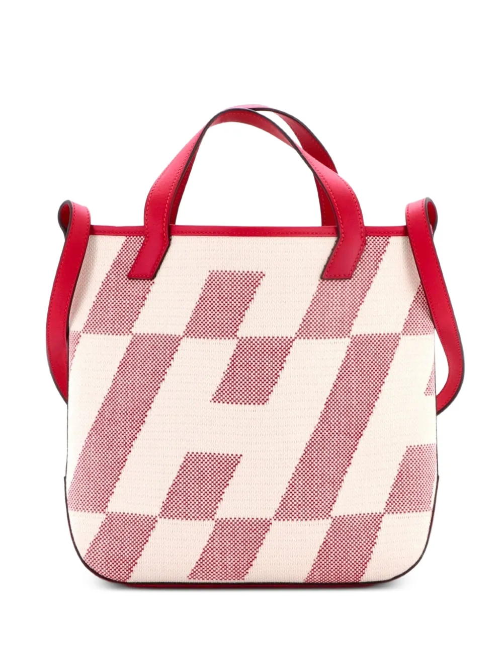 Hermès Pre-Owned sac porté épaule Cabas H en Biais Tote Canvas with Leather 27 - Rose Hermès Pre-Owned sac porté épaule Cabas H en Biais Tote Canvas with Leather 27 - Rose