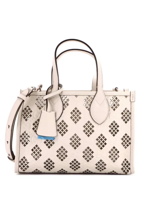 Gucci Pre-Owned Convertible GG Debossed Laser Cut Leather Small tote bag