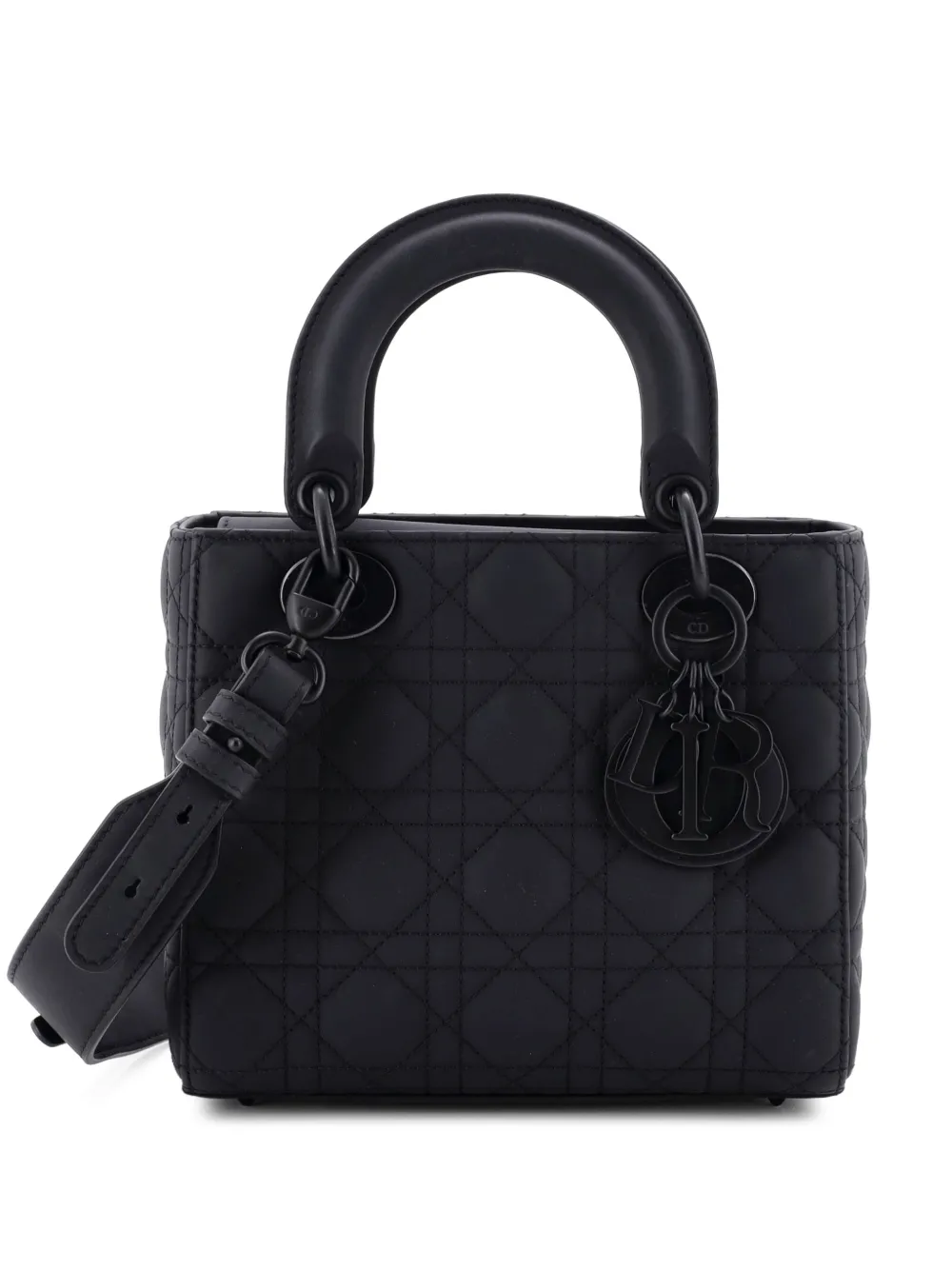 Christian Dior Pre-Owned Ultra Matte My ABCDior Lady Dior Bag Schultertasche mit Cannage-Steppung - Schwarz