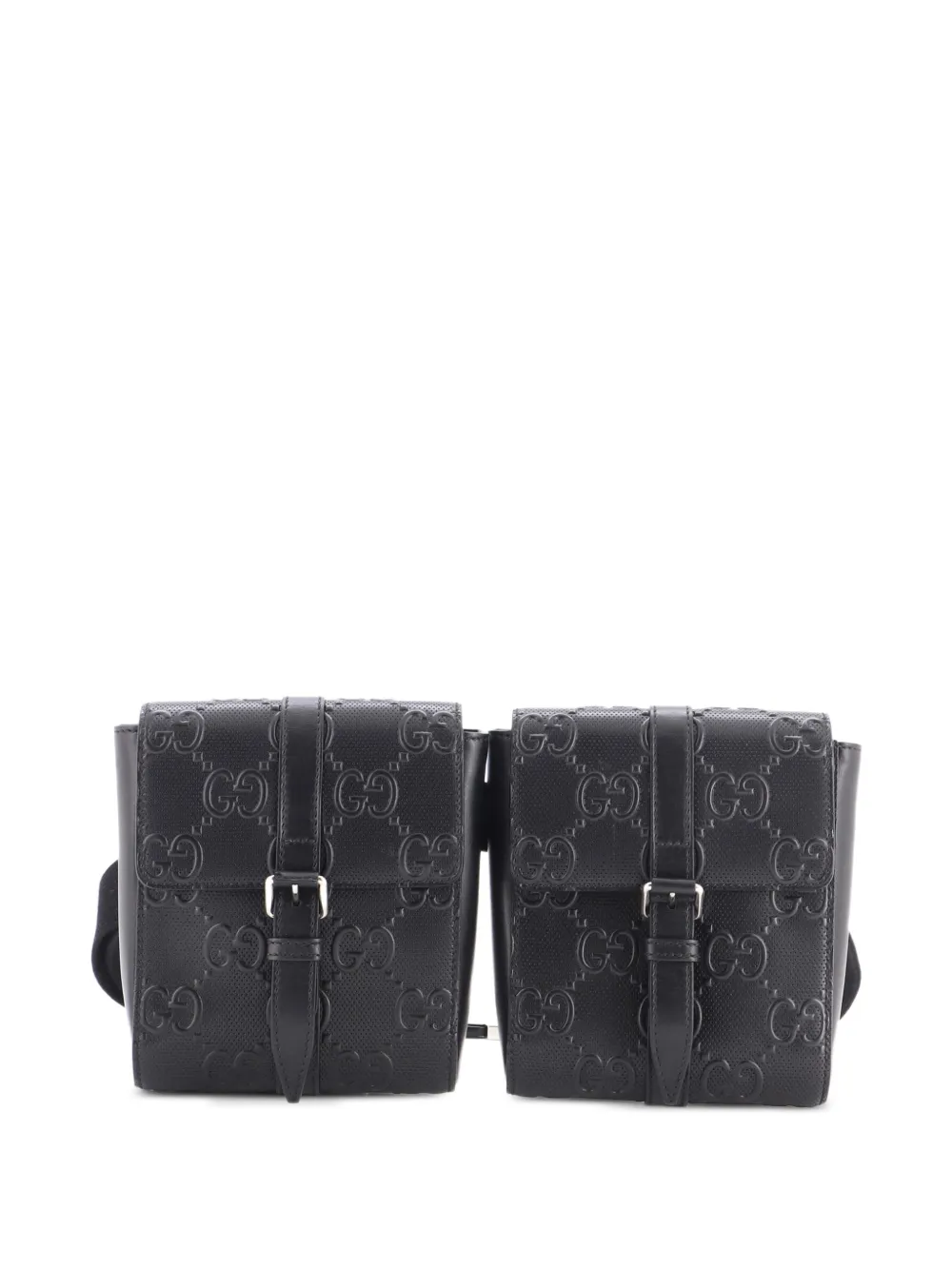 Gucci Pre-Owned Perforierte Gürteltasche mit GG-Prägung - Schwarz