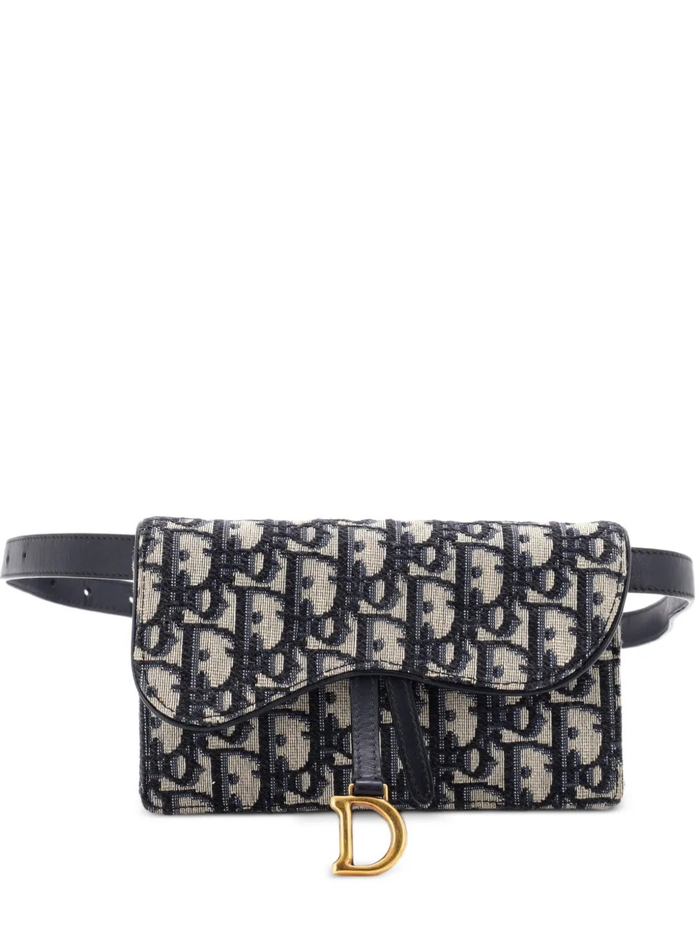 Christian Dior Pre-Owned sac banane Saddle Rectangular Oblique - Bleu Christian Dior Pre-Owned sac banane Saddle Rectangular Oblique - Bleu