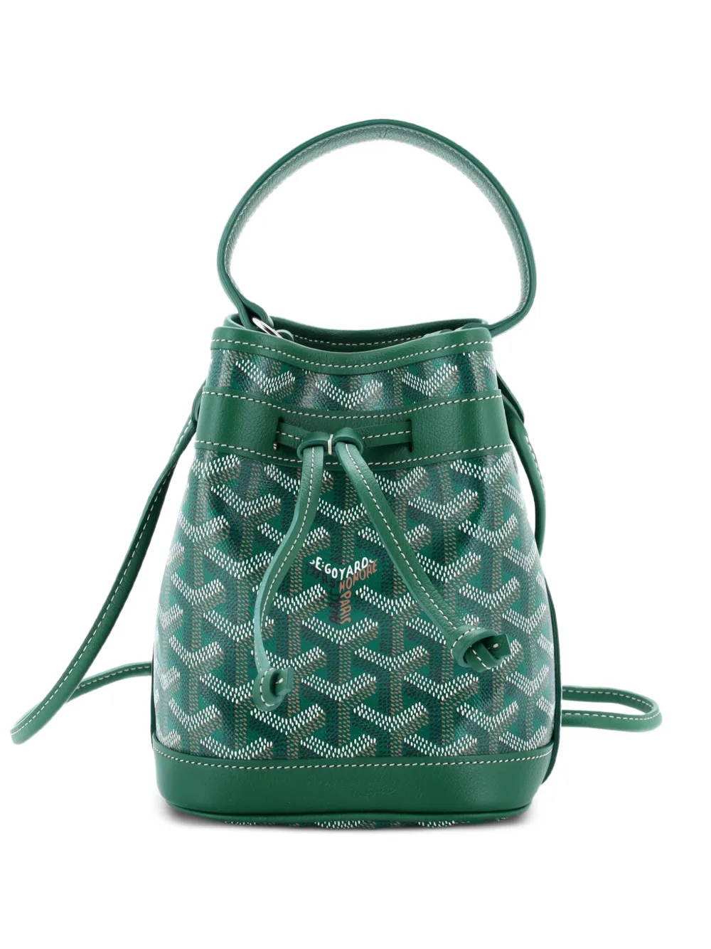 Goyard Pre-Owned mini sac seau Petit Flot en toile enduite - Vert Goyard Pre-Owned mini sac seau Petit Flot en toile enduite - Vert