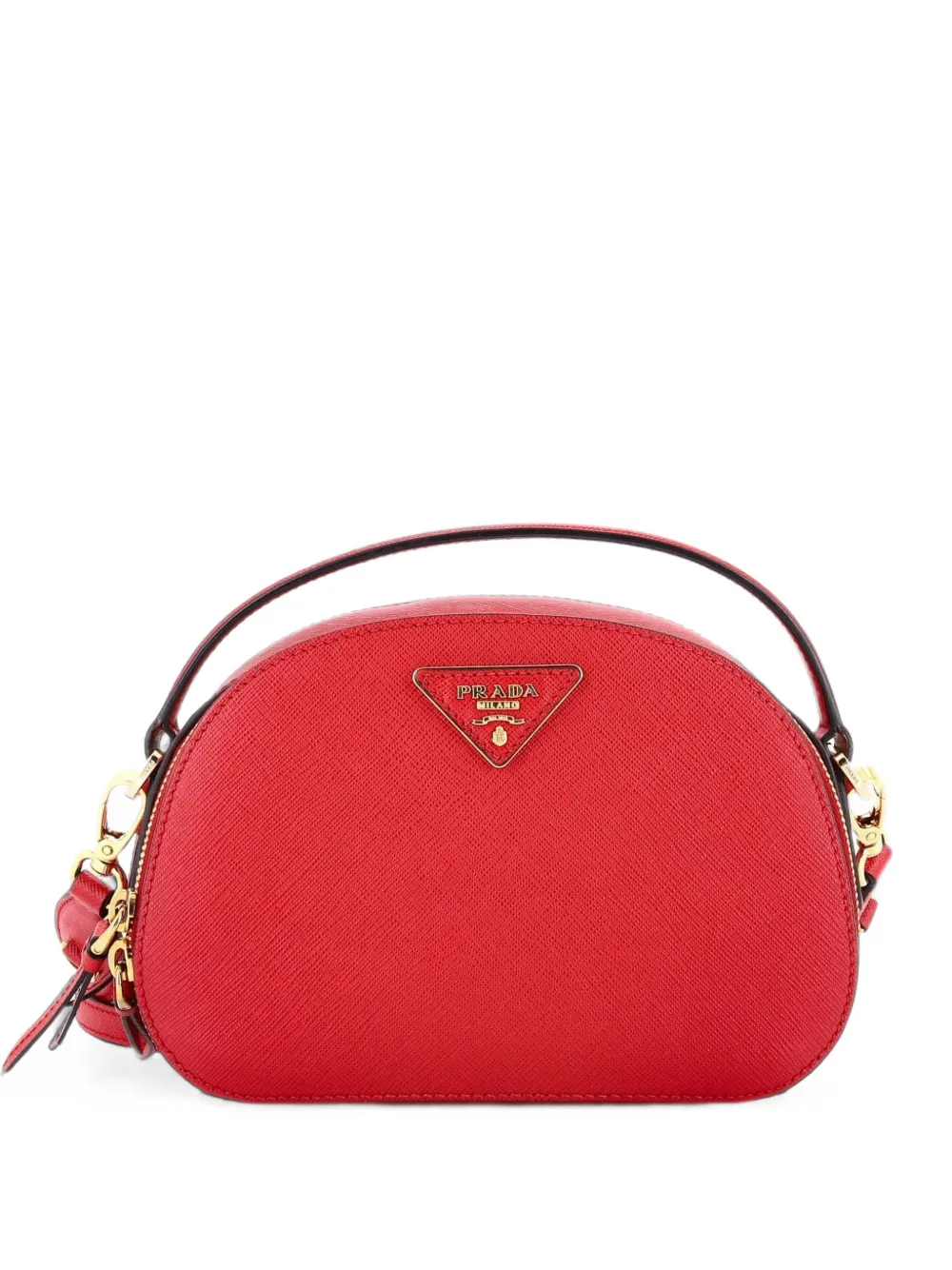 Prada Pre-Owned Odette Top Handle Bag Saffiano Leather Small shoulder bag - Rosso