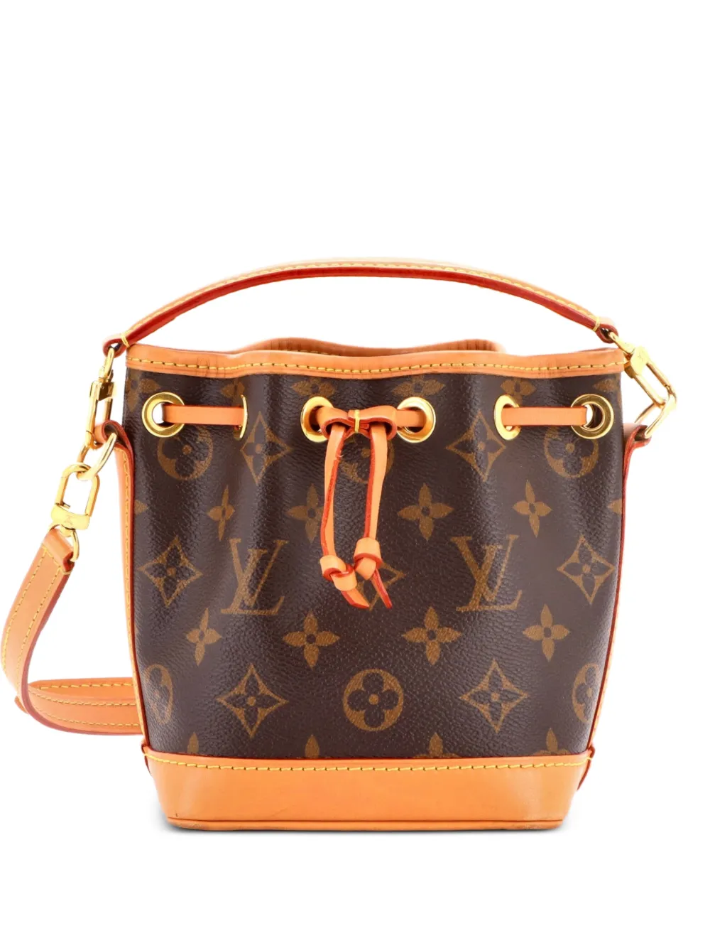 Louis Vuitton Pre-Owned Noe NM Handbag Monogram Canvas Nano bucket bag - Brown