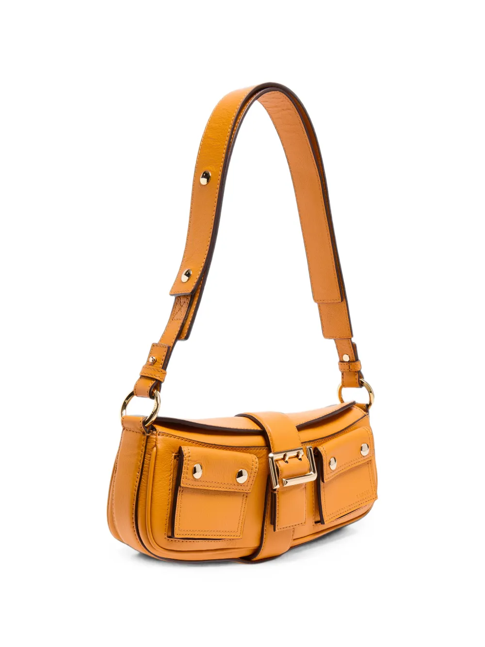Lancel S leren schoudertas met textuur Oranje