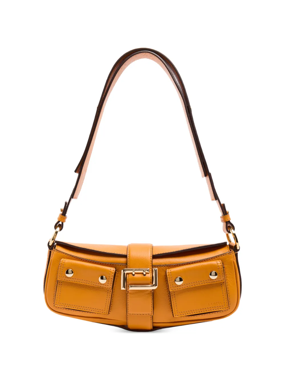 Lancel S Hobo grained leather shoulder bag - Orange